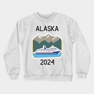 Cruise Alaska 2024 with mountains Crewneck Sweatshirt